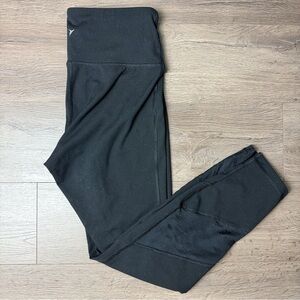 Old Navy Black Elevate Go Dry Women’s High-Waist Athletic Leggings w Mesh Panels